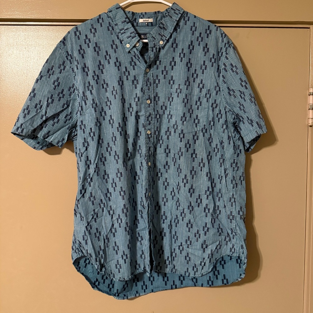 Reyn Spooner Men’s XL Short Sleeve Button Up Geometric Pattern Tailored Fit